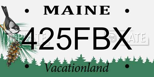 425FBX Maine License Plate
