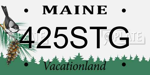 425STG Maine License Plate