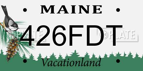 426FDT Maine License Plate