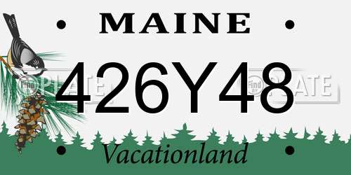 426Y48 Maine License Plate