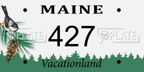 427 Maine License Plate