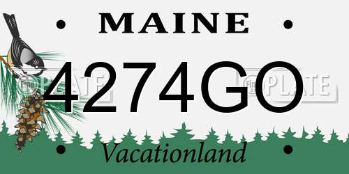 4274GO Maine License Plate