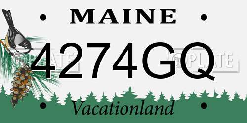 4274GQ Maine License Plate
