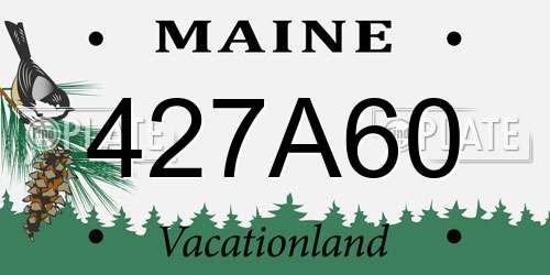 427A60 Maine License Plate