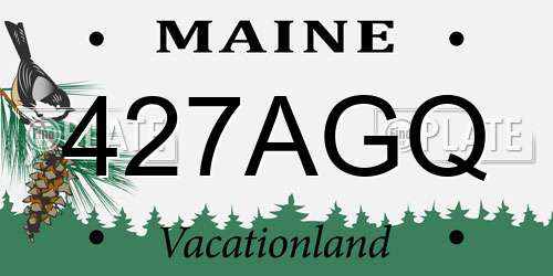 427AGQ Maine License Plate