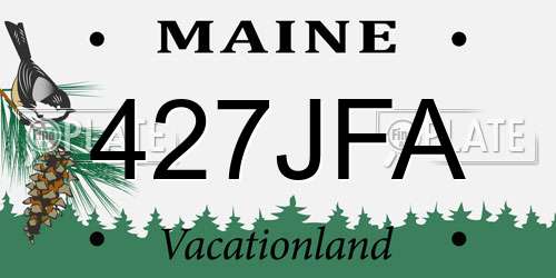 427JFA Maine License Plate