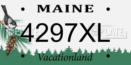 4297XL Maine License Plate