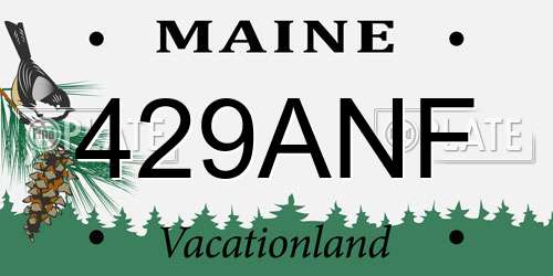 429ANF Maine License Plate