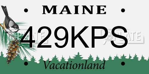 429KPS Maine License Plate