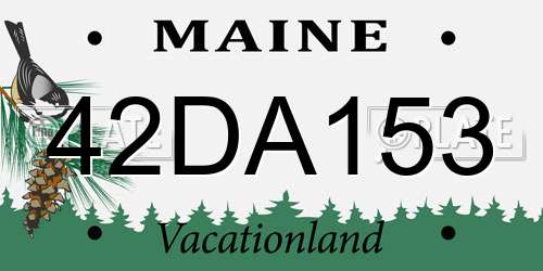 42DA153 Maine License Plate