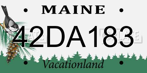 42DA183 Maine License Plate