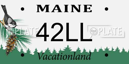 42LL Maine License Plate