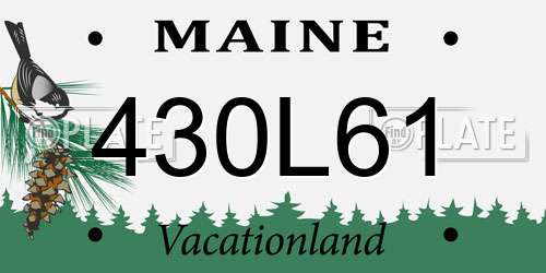 430L61 Maine License Plate
