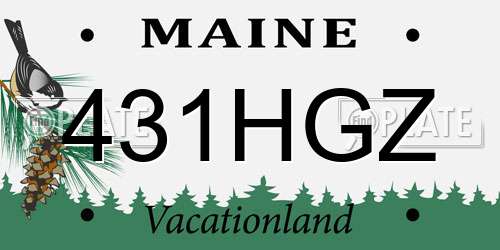 431HGZ Maine License Plate