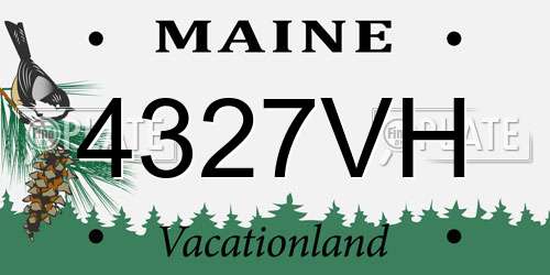 4327VH Maine License Plate