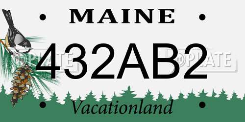 432AB2 Maine License Plate