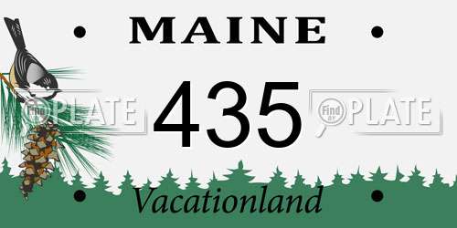 435 Maine License Plate