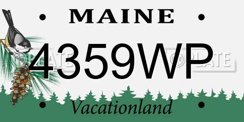 4359WP Maine License Plate