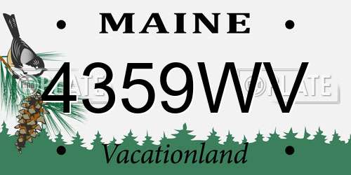 4359WV Maine License Plate