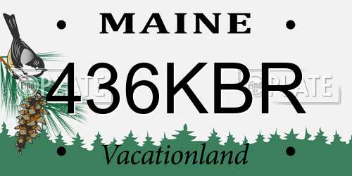 436KBR Maine License Plate