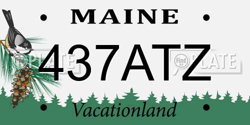 437ATZ Maine License Plate