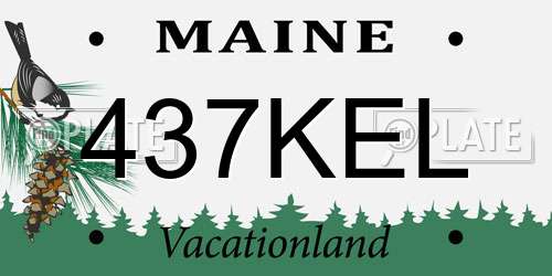 437KEL Maine License Plate