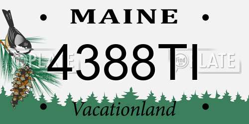 4388TI Maine License Plate
