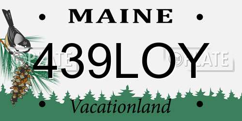 439LOY Maine License Plate