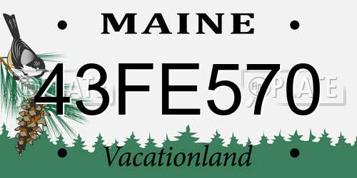 43FE570 Maine License Plate