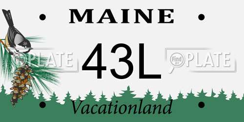 43L Maine License Plate
