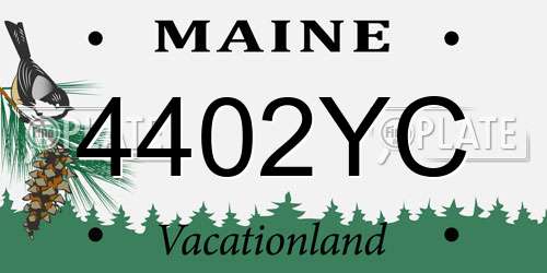 4402YC Maine License Plate