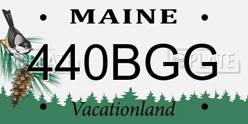 440BGG Maine License Plate
