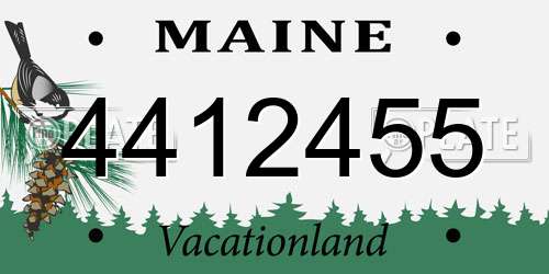 4412455 Maine License Plate