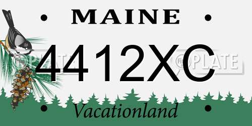4412XC Maine License Plate