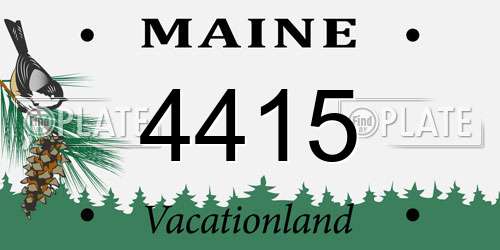 4415 Maine License Plate