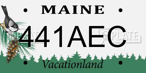 441AEC Maine License Plate