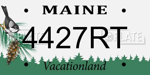 4427RT Maine License Plate