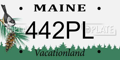 442PL Maine License Plate