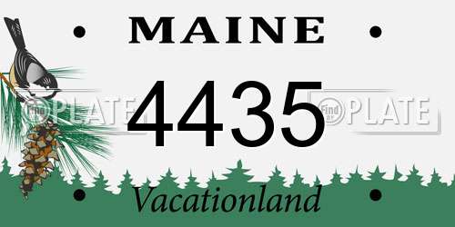 4435 Maine License Plate