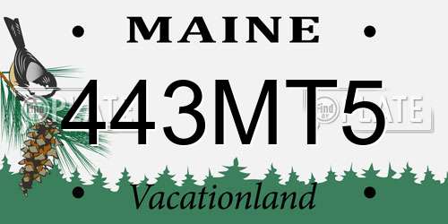 443MT5 Maine License Plate