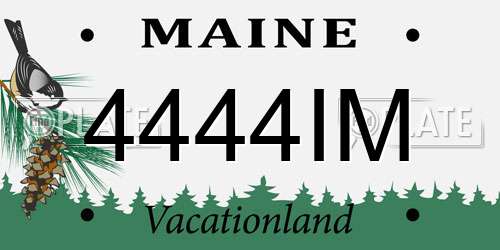 4444IM Maine License Plate