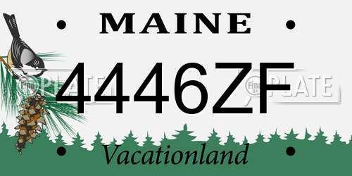 4446ZF Maine License Plate