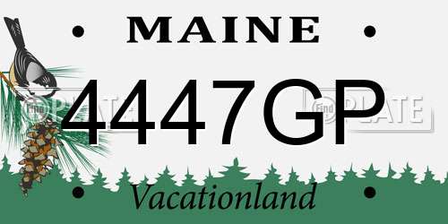 4447GP Maine License Plate