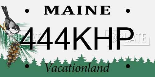 444KHP Maine License Plate