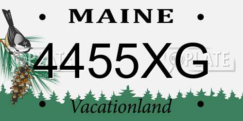 4455XG Maine License Plate