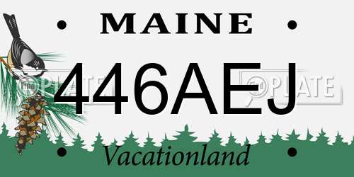 446AEJ Maine License Plate