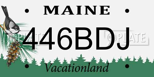 446BDJ Maine License Plate