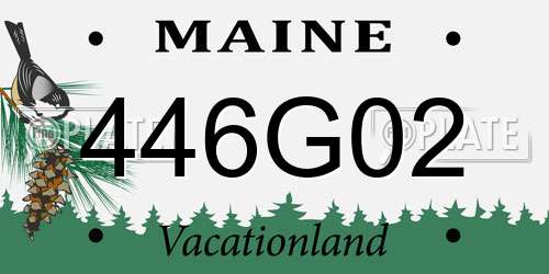 446G02 Maine License Plate