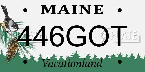 446GOT Maine License Plate