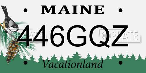 446GQZ Maine License Plate